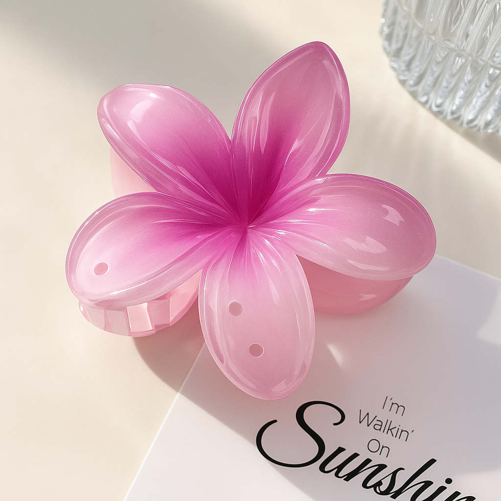Frangipani Blossom Hair Claw Clip