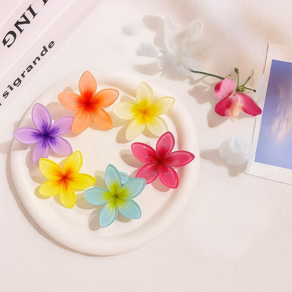 Frangipani Blossom Hair Claw Clip