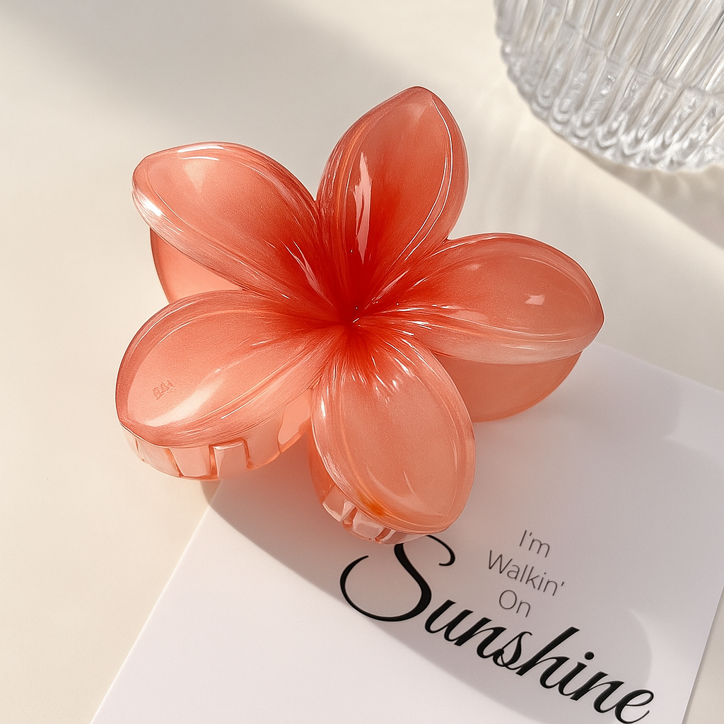 Frangipani Blossom Hair Claw Clip