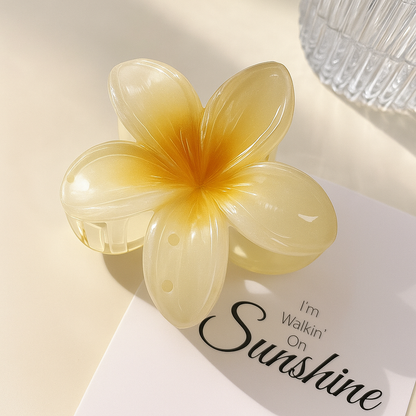 Frangipani Blossom Hair Claw Clip